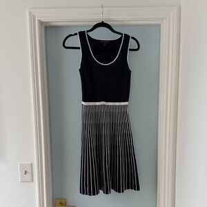 Banana Republic Black and White Midi Dress